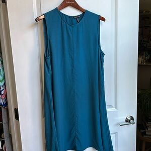 Eileen Fisher Nile Blue Sleeveless Tencel Dress M